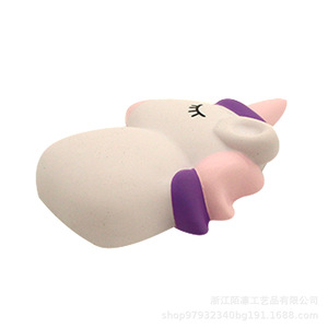 Pu Unicorn Headphone Clip Stress Relief Toy Soft <b>Squishy</b> Decorative Figurine - Product Image 3