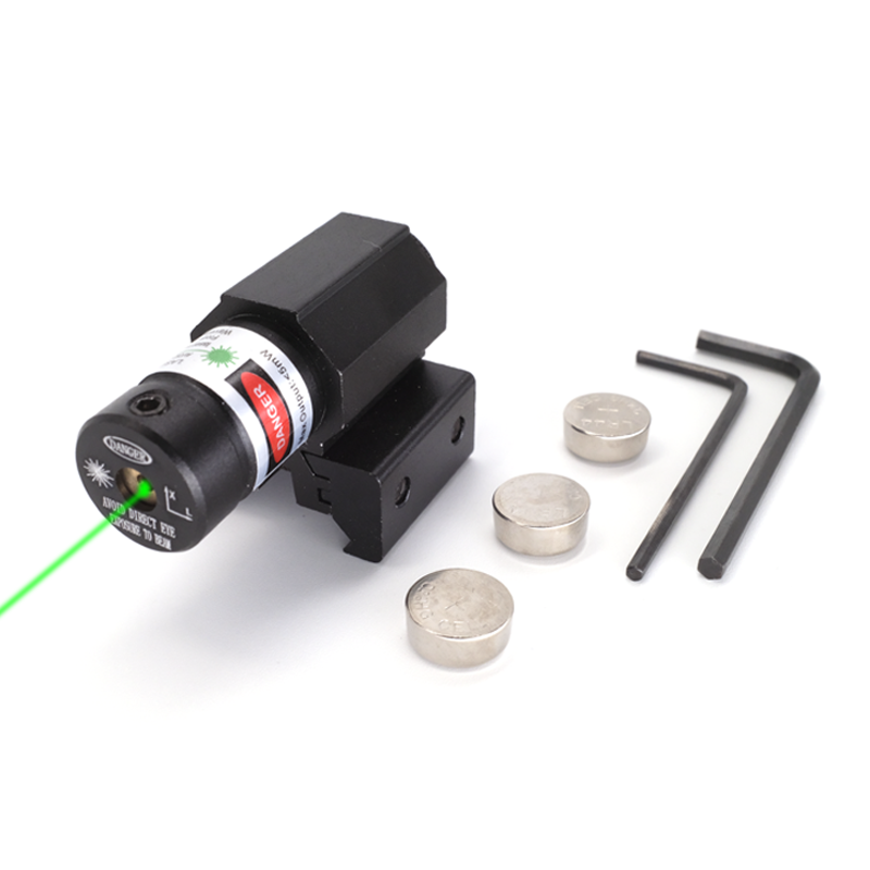 Зеленый лазерный прицел с креплением на ласточкин хвост 11/20 мм, компактный лазерный прицел, Мини Лазерный коллиматор