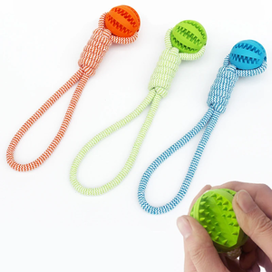 Juguete de Pelota para Limpieza Dental de Mascotas con Cuerda, Pelotas de Goma con Orificios para Perros Pequeños y Grandes, Juguetes Resistentes a Mordidas para Cachorros - Product Image 4