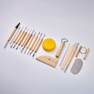Cpatrick 19pcs <span class=keywords><strong>DIY</strong></span> <span class=keywords><strong>Craft</strong></span> gỗ xử lý Đất sét điêu khắc công cụ thiết lập cho gốm mô hình & điêu khắc sáp gốm mô hình & điêu khắc - Product Image 2