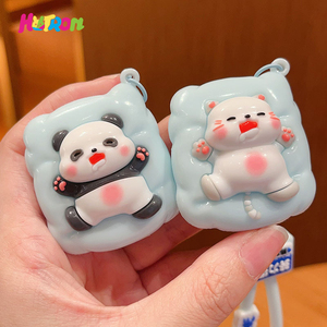 Cute Shiba Inu Keychain Panda 3D Keychains PVC <strong>Doll</strong> Pendant Couple Car Bag Hanging <strong>Small</strong> Gift - Product Image 4