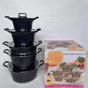 Conjuntos de Utensílios de Cozinha de Granito de Alta Qualidade, Panelas e Frigideiras Antiaderentes de Alumínio com Revestimento de Mármore, Conjunto de Utensílios de Cozinha por Atacado - Product Image 2