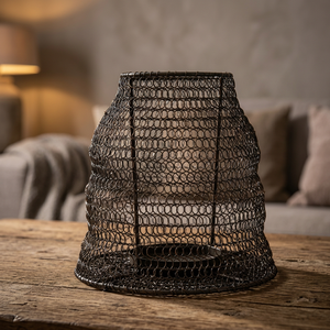 Iron Woven Candle Holder for living room decoration - Product Image 3