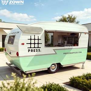ZOWN Camión de Comida Móvil Ahorrador de Espacio con Batería, Carro de Concesiones Todo en Uno para Negocios de Café, Jugos y Papas Fritas en la Calle - Product Image 1
