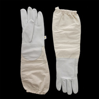 Belüftete lange Ärmel Sting Proof Manschette Sicherheit Schutz Premium Schaffell Leder Imkerei Handschuhe
