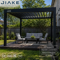 Kit de pergola en aluminium Jiake avec toit à lames orientables pour jardin et cour arrière aux États-Unis, couverture de terrasse bioclimatique imperméable