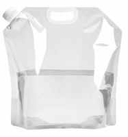 Pochette personnalisée grande capacité sac à eau 5L 10L 15L 20L pochette extérieure portable avec bec verseur de liquide sac à eau potable pliable en plastique