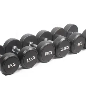 new power fitness for fitness free weight Rubber coated dumbbell factory supplied