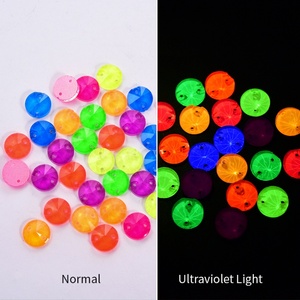 OLeeya Rivoli Sew on Crystal Siam Neon Strass DIY Glass Stones Flat Back Sewing Rhinestone for Jewelry Clothes - Product Image 2