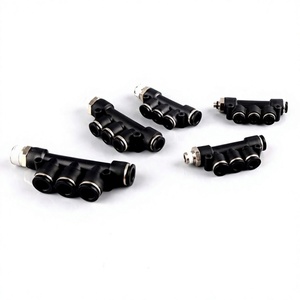 PKB Gewindegerade Fünfwege-Schnellkupplung mit variablem Durchmesser, pneumatische Schnellkupplung, Schnelltrachealkupplung 4 6 8 10 12 mm, 0,3 kg - Product Image 3