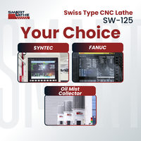 Torno CNC de Tipo Suizo con Control CNC Avanzado para una Programación Fácil y Confiable