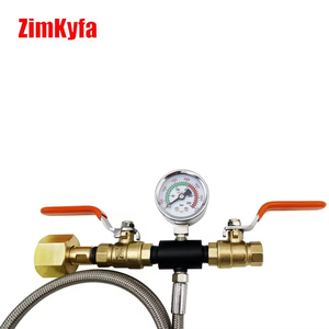 อะแดปเตอร์วาล์วบอลสำหรับเติม CO2 สำหรับถังคาร์บอเนเตอร์ Sodastream Tr21-4 พร้อมเกจวัดแรงดัน 250 บาร์ และท่อเหล็กถักขนาด 24 นิ้ว - Product Image 6