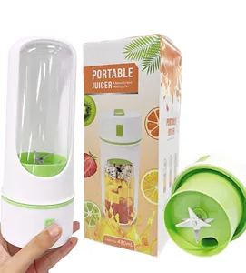 custom logo Portable Electric Juicer Handheld Smoothie Blender Fruit Mixers cup rechargeable usb mini blenders for travel