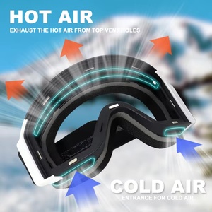 Gafas de Esquí de Diseño OEM, Antivaho, para Snowboard, con Marco Flexible de TPU, Lentes Polarizadas de Espejo, Gafas Deportivas para Nieve, Logotipo Personalizado - Product Image 2