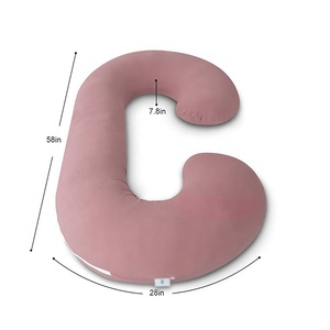 Bantal penyangga kehamilan tipe C, sarung dapat dicuci Hypoallergenic sandaran nyeri pinggul selama kehamilan - Product Image 5