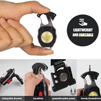 EDC Mini porte-clés magnétique lampe de poche fil allume-cigare, sifflet portable en aluminium avec ouvre-bouteille, tournevis, tungstène