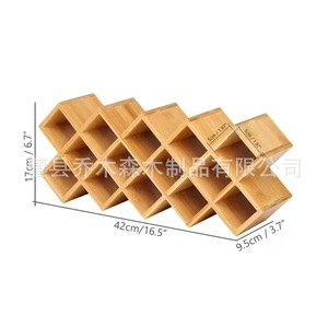 Support à épices en bambou pour cuisine, étagère à condiments en bois, organisateur de comptoir de cuisine à 14 compartiments. - Product Image 4