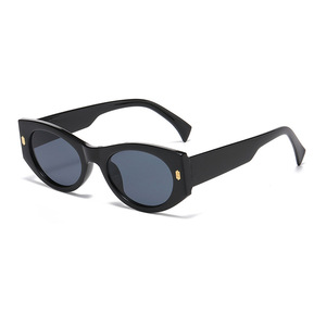 Jamie 24015 Cat Eye Sunglasses Black Frame UV400 Protection Unisex Outdoor Fashion - Product Image 1