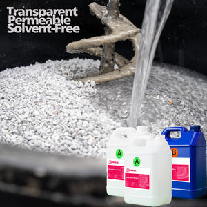Высокопроницаемая прозрачная эпоксидная смола для уличной гравийной подъездной дорожки, эпоксидная брусчатка, покрытие пола, набор из смолы 20 кг - Product Image 2