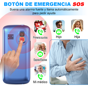 <span class=keywords><strong>Téléphone</strong></span> portable classique 4G LTE avec écran LCD 2,4 pouces, carte SIM unique, appareil photo, fonction SOS, compatible espagnol/allemand/français - Product Image 4