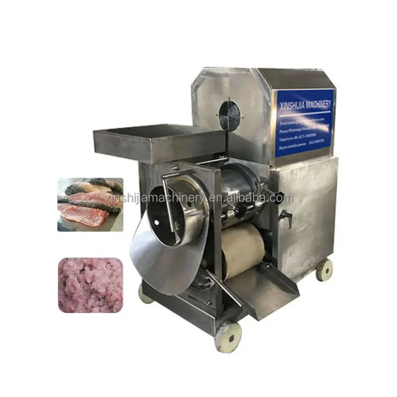 304 Rvs Automatische Krab Garnalen Vis Vlees Bot Been Uitbeenmachine Remover Grinder Separator Machine