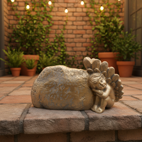 Statue de jardin artisanale en ciment en forme d'ange, pot de fleurs et jardinière, directement de l'usine, à vendre