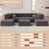 Canapé-lit sectionnel moderne pliable et compressible, idéal pour appartement, usage polyvalent, entièrement rembourré en mousse, avec revêtement en tissu, lit tatami pour hôtel