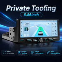 Pemutar Multimedia Radio Mobil Android 6.86 Inci 2 Din DSP 4+64G Navigasi Mirror Link USB WiFi Audio