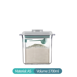 Cajas Organizadoras al por Mayor, Blancas y Azules <span class=keywords><strong>con</strong></span> Diseño Animal, Contenedor de Leche en Polvo <span class=keywords><strong>para</strong></span> Bebés, Contenedor de Snacks al Vacío <span class=keywords><strong>con</strong></span> <span class=keywords><strong>Cuchara</strong></span> - Product Image 1
