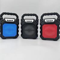 Altavoz Portátil LED de 4 Pulgadas para V4.2, Columna de Sonido Inalámbrica para Exteriores con Resistencia al Agua IPX4, Supergraves de 5-10W, Compatible con Tarjeta TF, Aux, USB