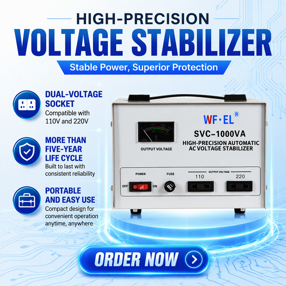 1KVA 800W AC Full-Automatic 110V 220V Servo Voltage Stabilizer Machine ...