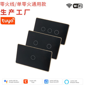 Graffiti Wifi Metal Frame Smart Touch Switch 10A 220V AC Tempered Glass Panel With Voice <b>Control</b> Timer Function - Product Image 5