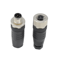 Connecteur M12 A B D code 4 5 8 broches PG7 PG9 PG11 métal plastique vis champ assemblage mâle femelle IP67 IP68 capteur étanche