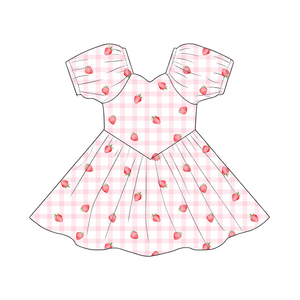 Vestido de Niña con Mangas Abullonadas y Volantes, Estampado Personalizado, Transpirable, Estilo Princesa, Ropa Infantil OEM ODM - Product Image 2