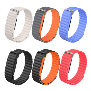 สายรัดข้อมือซิลิโคนแม่เหล็กกันน้ำแบบ OEM ใช้แทนได้ ใช้งานร่วมกับ Fitbit Air ได้ - Product Image 1