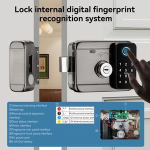 מנעול חכם דו-צדדי Tuya NT02 עם טביעת אצבע, מנעול דיגיטלי חיצוני עם שלט רחוק באפליקציה, מנעול חשמלי חכם - Product Image 5