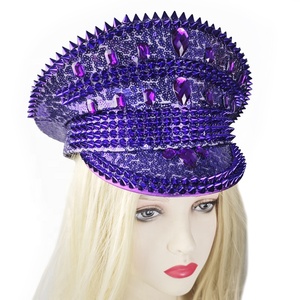 Chapeau de fête à paillettes et strass pour festivals et anniversaires, accessoire de costume pour Burning Man, <span class=keywords><strong>rave</strong></span> et cosplay - Product Image 6