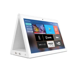 5MP Camera Wifi RJ45 White All In One PC POS Dual Screen 10 inch Touchscreen Android Tablet