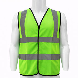 Gilet de sécurité haute visibilité CITICITY Classe 2 en polyester léger pour travaux de construction, jaune, avec réflecteurs, logo personnalisé - Product Image 3