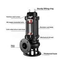 Pompe submersible pour eaux usées modèle WQ, accouplement en fonte, anti-colmatage, pour eau propre, faible pression, pour l'ingénierie immobilière et le levage de mélanges