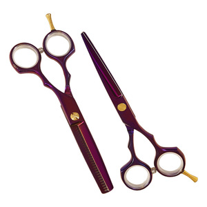 Tijeras de entresacar planas de acero inoxidable 4Cr con mango largo para cortar flequillo en el hogar o barbería - Product Image 5