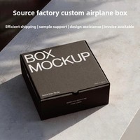 Boîtes d'avion en papier kraft personnalisées, écologiques et recyclables, design pliable, impression offset, logo personnalisé, estampage UV/à chaud, cadeau