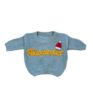 Pull personnalisé brodé à la main avec nom Pull avec nom personnalisé Cadeau d'anniversaire Filles Garçon - Product Image 3