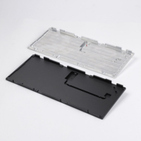 Kit de clavier mécanique GH60 personnalisé, usiné CNC avec précision, anodisé, coque en alliage d'aluminium avec usinage par électroérosion à fil