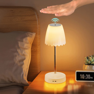 Camping Lights RGB Gesture Sensing LED <b>Table</b> Lamp Adjust Height Dimming Night Light Rechargeable Bedroom Decor Light - Product Image 1