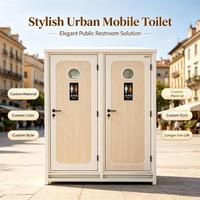 Toilettes portables préfabriquées en forme de cube, écologiques, haut de gamme, personnalisables pour les projets de parcs urbains, d'écoles et d'appartements