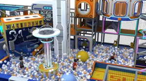 Aire <span class=keywords><strong>de</strong></span> jeux intérieure pour enfants, petit bureau <span class=keywords><strong>de</strong></span> vente, mezzanine, équipement <span class=keywords><strong>d</strong></span>'amusement, combinaison toboggan et installations <span class=keywords><strong>d</strong></span>'escalade - Product Image 3