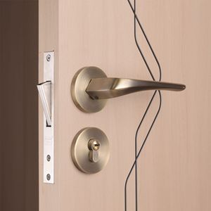 Porte intérieure minimaliste en bois massif avec isolation acoustique, surface finie, porte d'entrée à battant manuel - Product Image 2