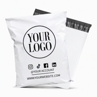 Enveloppe d'expédition en polyéthylène compostable personnalisée avec logo imprimé OEM pour l'emballage de vêtements de marque