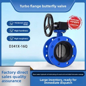Válvula de Mariposa Turbo Flange D341X-10/16Q con Sello Suave Manual DN50,65,80,100,150 China - Product Image 2
